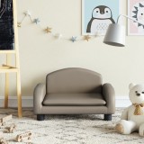 vidaXL Canapea pentru copii, cappuccino, 50x40x30 cm, piele ecologică