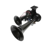 Claxon auto cu 2 trompete 12V/24V pentru compresor de aer