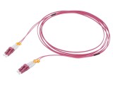 Patch cord cu fibră OM4 LC/UPC, 5m, roz