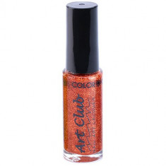 Copper Glitter - creion striper nail art foto