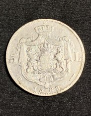 Moneda 5 lei 1883 argint