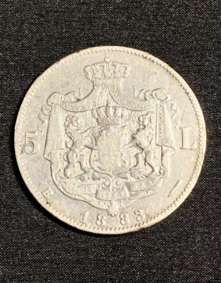 Moneda 5 lei 1883 argint foto