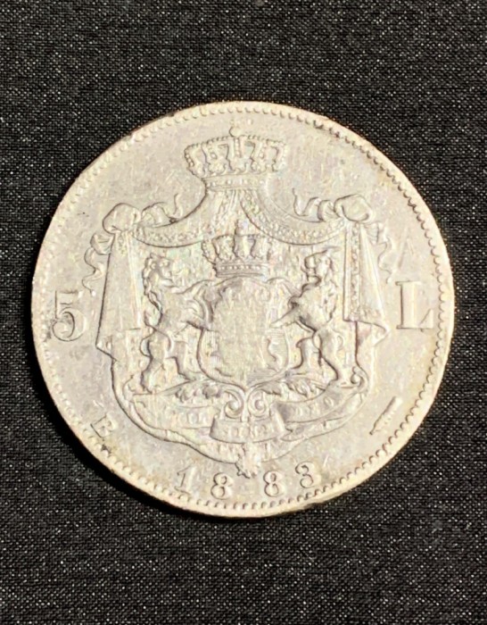 Moneda 5 lei 1883 argint