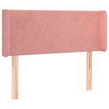 Cumpara ieftin Tablie de pat cu aripioare roz 83x16x78/88 cm catifea