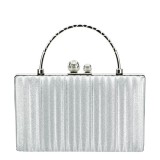 Cumpara ieftin Geanta argintie, clutch cu maner BME-622 05