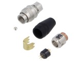 Conector circular HR25 PIN 4 mufă tată drept