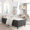 VidaXL Cadru pat continental, gri, 100x200 cm, material textil