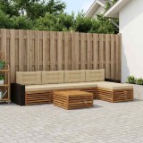 vidaXL Set de canapele de exterior 6 pcs Natural și Bej 3383276