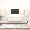 vidaXL Comode TV, alb, 6 buc., lemn masiv de pin 3100240