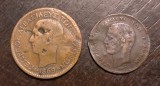 Lot 2 monede Grecia - 5 Lepta 1882 si 10 Lepta 1879, Europa