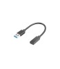 Cablu OTG USB 3.0 A tata - USB 3.1 mama 0.1m negru, Oem