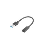Cablu OTG USB 3.0 A tata - USB 3.1 mama 0.1m negru, Oem