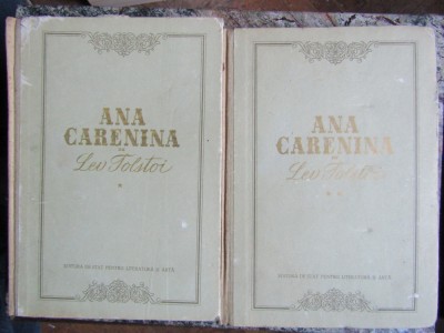 Ana Carenina (doua volume) , Lev Tolstoi CARTONATA foto