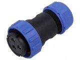 Mufă SY29 mamă 3 pini IP67 50A pentru lipire pe cablu 500V 10mm&sup2;