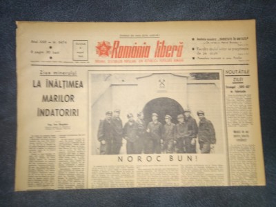 ZIARUL ROMANIA LIBERA 8 AUGUST 1965 NOROC BUN foto