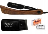 Briceag profesional TEFLON barber pentru tuns si conturat, lama neagra, incluse 10 lame + toc