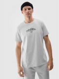Tricou cu imprimeu pentru bărbați - gri, 4F Sportswear