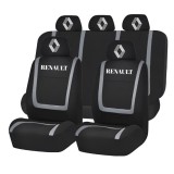 Set Huse Scaune Universale Compatibile cu Renault Nou &ndash; Negru/Gri
