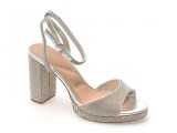 Sandale elegante ALDO argintii, ALLURING 040, din piele ecologica