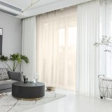 Cumpara ieftin Set perdea tip tesatura in cu rejansa din bumbac tip fagure, Monaco, Madison, 350x270 cm, Crem, 2 buc