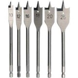 Burghiu Lemn, Plat Set 6 (10, 12, 16, 18, 20, 25 Mm)