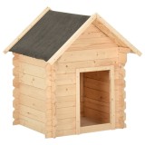 Cumpara ieftin Cușcă de c&acirc;ine, 80x80x100,6 cm, lemn masiv de pin