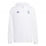 Real Madrid geacă de bărbați cu glugă Windbreak white - XL, Adidas