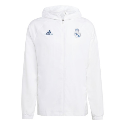 Real Madrid geacă de bărbați cu glugă Windbreak white - XL foto