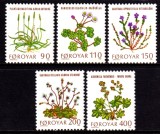 Insulele Feroe 1980 - Flori sălbatice, flora, serie neuzata