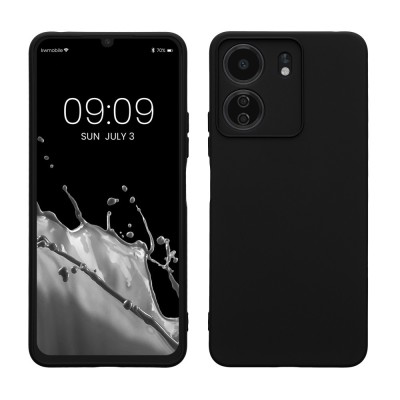 Husa Kwmobile pentru Xiaomi Poco C65/Redmi 13C, Negru, Silicon, KWM000020KN001C foto