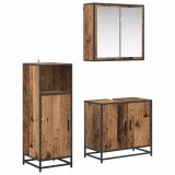 VidaXL Set de mobilier pentru baie 3 pcs Lemn vechi 60 x 33 x 60 cm 3402366