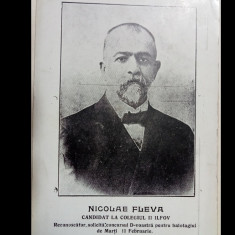 Carte postala electorala Nicolae Fleva