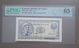 BANCNOTA 5 lei 1952 UNC GRADATA PMG 65 EPQ