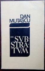 DAN MUTASCU - SUBSTRATUM (VERSURI, volum de debut 1970) [coperta DUMITRU RISTEA] foto