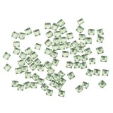 Strasuri pătrate - verde deschis, 50buc