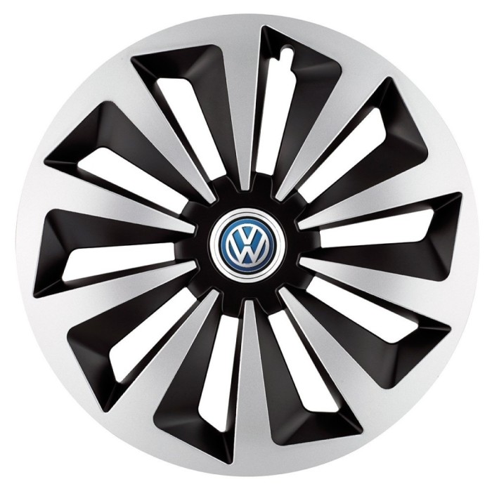 Set 4 capace roti Fox Gri-Negru R17 pentru gama auto Volkswagen