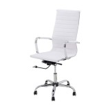 Scaun birou OFF 802, ergomic, mecanism balans si rotire, baza cromata, 110 kg