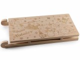 Platou servire Craciun lemn natur Saniuta cm 32 x 14,5 x 3,5 H