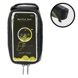 Geantă husă telefon pentru bicicletă, neagră/gri, 10x20x10 cm, impermeabilă, touch screen, CMCLASS