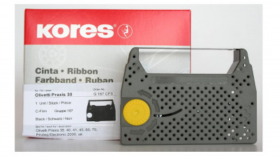 Ribon Kores G176CFS C-Film, compatibil, pentru Olivetti Praxis 20, negru - NOU foto