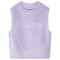 Vestă pulover pentru copii tricotată, liliac deschis, 104
