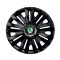 Set 4 capace roti Negre Cu Inel Cromat Royal R16 Compatibil Cu Skoda