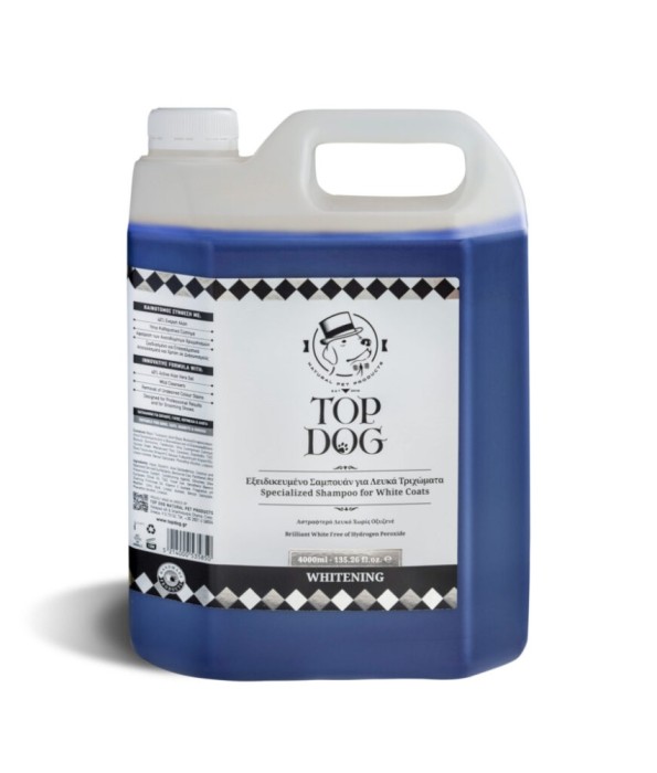Sampon profesional pentru caini albi TopDog - 4 lt