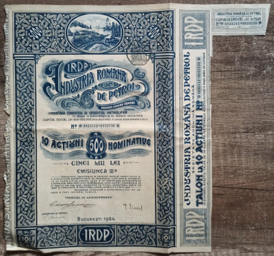 Actiuni IRDP, Industria Romana de Petrol 1924 foto