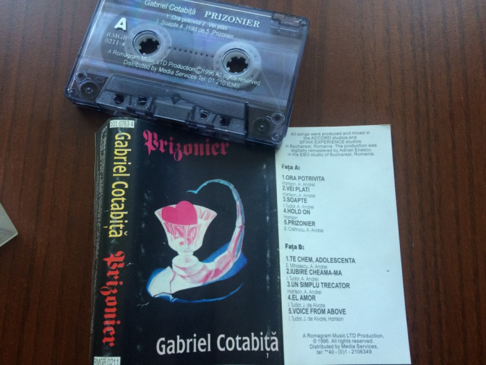 gabriel cotabita prizonier 1996 album caseta audio muzica pop usoara slagare