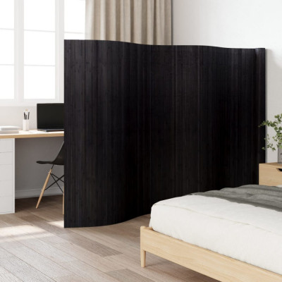 vidaXL Paravan de cameră, negru, 165x600 cm, bambus foto