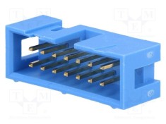 Conector IDC tată 14 pini 2x7 THT 2,54mm albastru TE Connectivity aurit