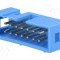 Conector IDC tată 14 pini 2x7 THT 2,54mm albastru TE Connectivity aurit
