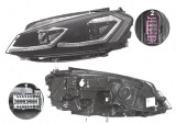 Far Volkswagen Golf 7 (5k), 03.2017-, fata, Stanga, cu static cu lumini de curbe; cu LED daytime running light; LED; electric; cu motor;, Hella