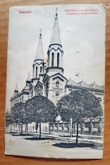 F691-Timisoara anii 1900-Catedrala Sf. Iosif-Manastirea catolica circulate 1909.